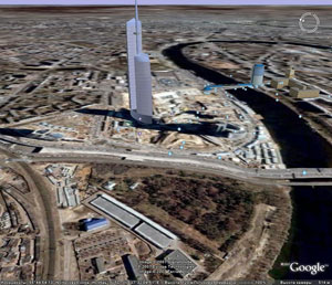 Башня Федерация в Google Earth
