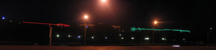 Панорамная фотография Улан-Удэ. Проспект победы ночью
