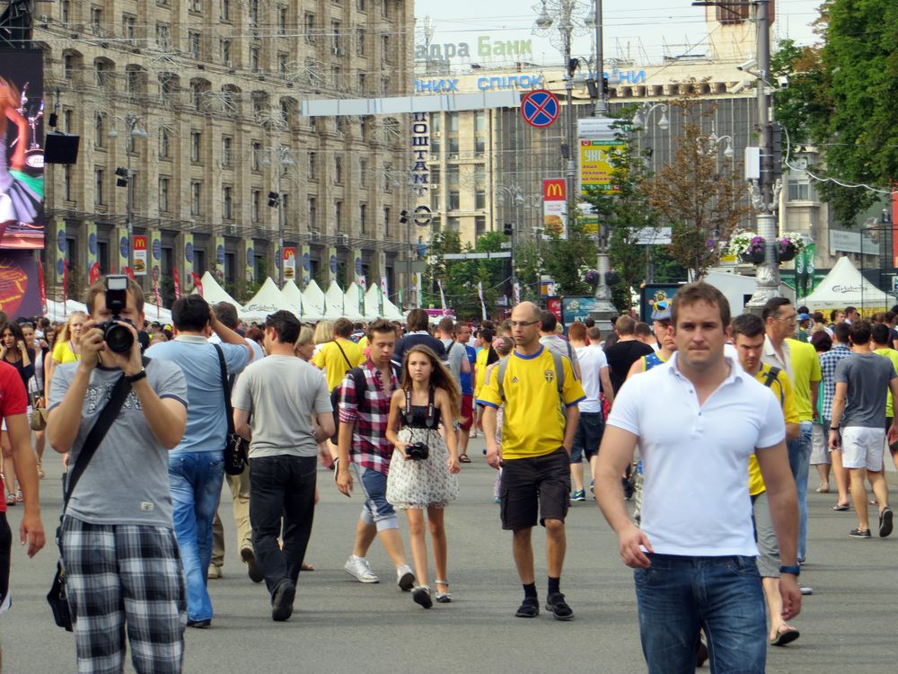 Евро 2012. Киевская фан-зона и матч Англия - Швеция