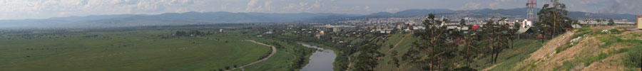 Панорамная фотография Улан-Удэ. Вид с Экогорода